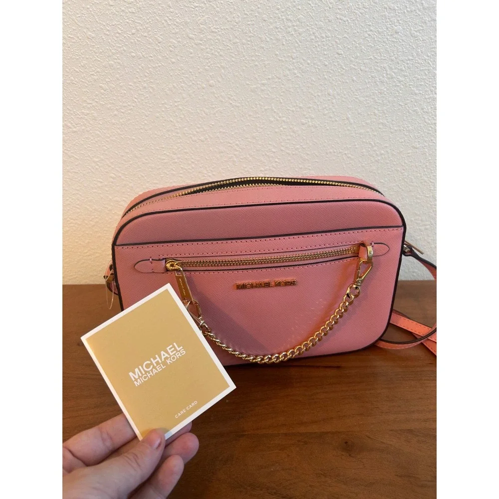 Michael Kors Jet Set Large EW Chain Crossbody Bag Primrose Pink
